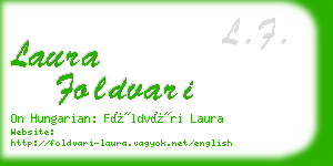 laura foldvari business card